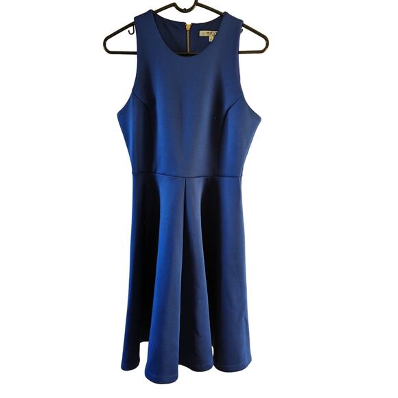 Milly Blue sleeveless scuba blue drip dress size 6 - Picture 4 of 4